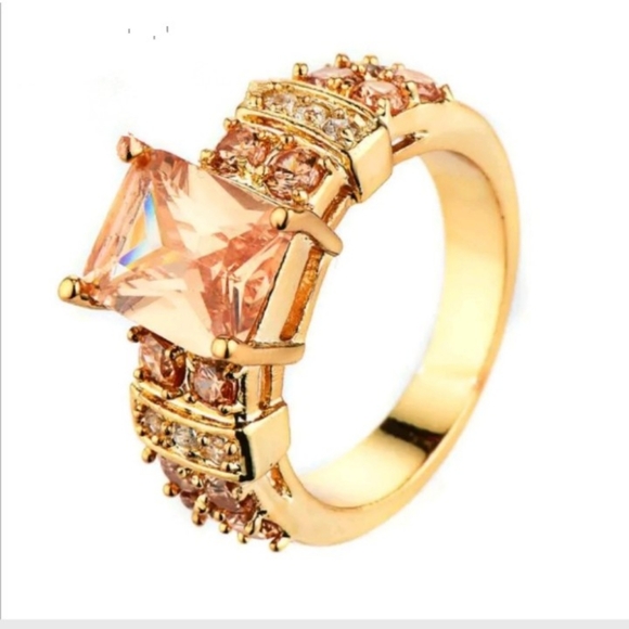 New champagne cz ring gold filled ring - Picture 3 of 3